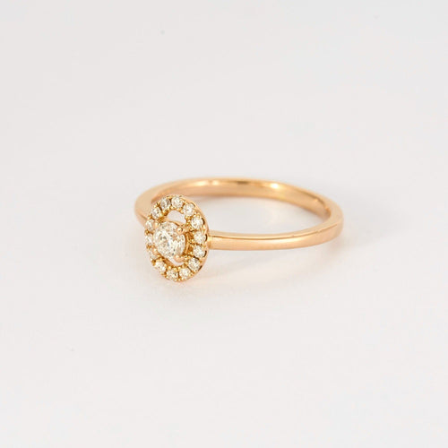 Bague 51 ZEINA - Bague Or rose et Diamants 58 Facettes DV6496-1-51-22