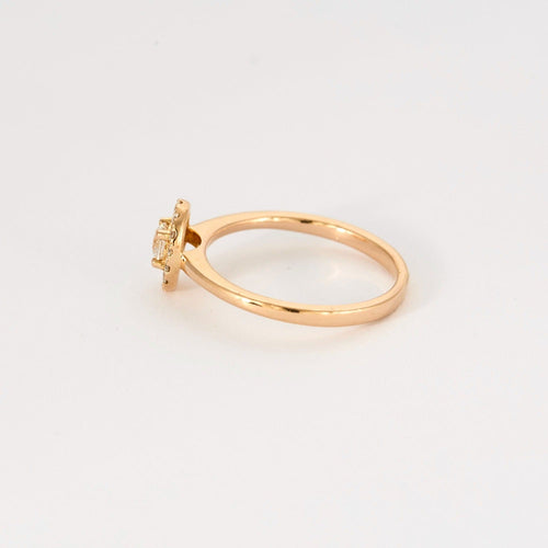 Bague 51 ZEINA - Bague Or rose et Diamants 58 Facettes DV6496-1-51-22