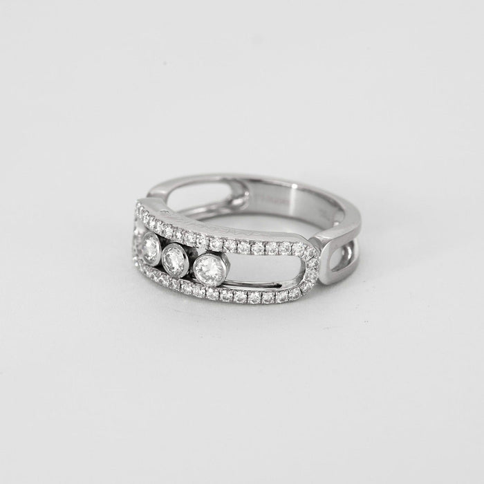 Bague 52 MESSIKA - Move Classique Pavée - Bague Or blanc et Diamants 58 Facettes DV0379-19-52-1