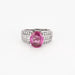 Bague 52 Bague en or gris, saphir rose et diamants 58 Facettes DV7242-5-52-1