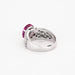 Bague 52 Bague en or gris, saphir rose et diamants 58 Facettes DV7242-5-52-1