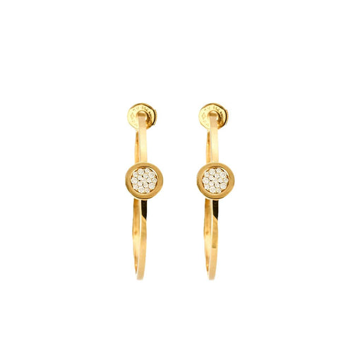 Boucles d'oreilles FRED - Miss Fred Moon - Créoles en Or jaune et Diamants 58 Facettes DV0806-1