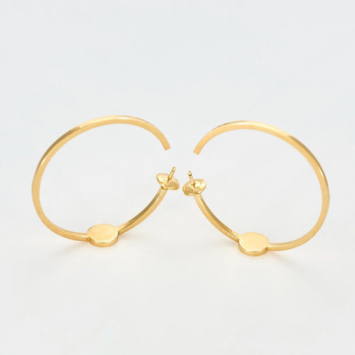 Boucles d'oreilles FRED - Miss Fred Moon - Créoles en Or jaune et Diamants 58 Facettes DV0806-1