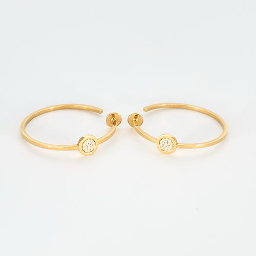 FRED - Miss Fred Moon - Créoles en Or jaune et Diamants