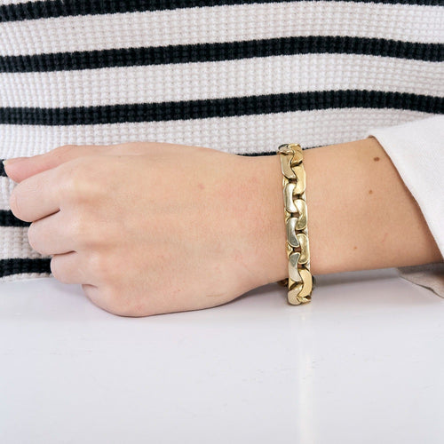 Bracelet Bracelet 2 ors jaune et or blanc 58 Facettes DV0640-7