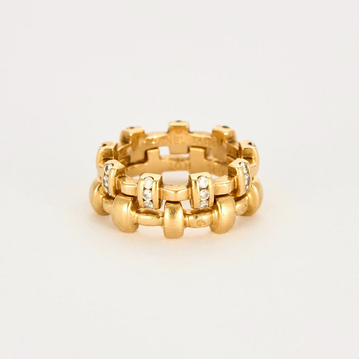 Bague 50 CHANEL - Duo de Bagues or jaune et Diamants 58 Facettes DV6154-6-50-2