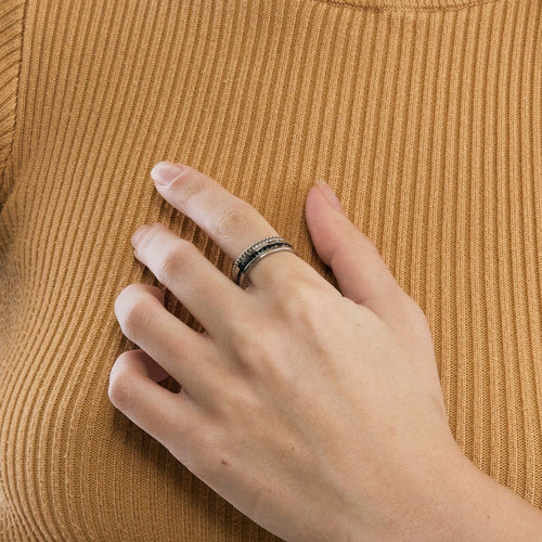 BOUCHERON - Quatre Black Edition Small - Bague en Or blanc et PVD