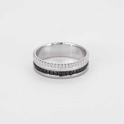 Bague 63 BOUCHERON - Quatre Black Edition Small - Bague en Or blanc et PVD 58 Facettes DV0785-1-63