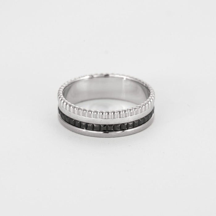 Bague 63 BOUCHERON - Quatre Black Edition Small - Bague en Or blanc et PVD 58 Facettes DV0785-1-63