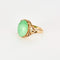 Bague 53 Bague en or jaune et cabochon de jade jadéite vert 58 Facettes DV2550-5-53-2