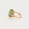 Bague 53 Bague en or jaune et cabochon de jade jadéite vert 58 Facettes DV2550-5-53-2