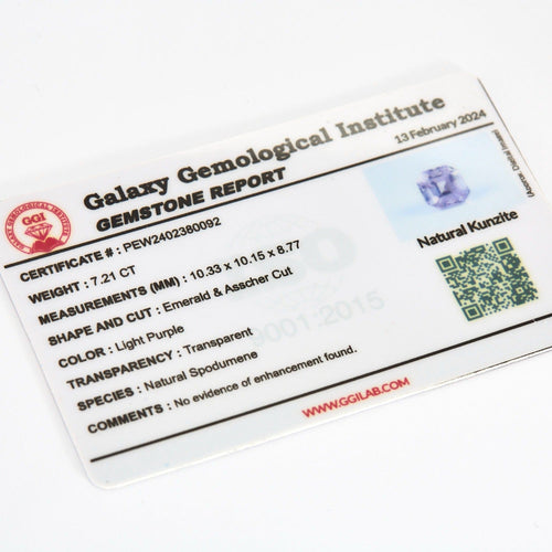 Bague 53 Bague en Or blanc avec Kunzite 58 Facettes DV0538-9-53-2