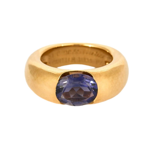 Bague 51 CARTIER - Ellipse - Bague Or jaune et Iolite 58 Facettes DV8800-1-51-2