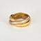 Bague 56 CARTIER - TRINITY - Alliance trois ors et quinze diamants 58 Facettes DV8895-1-56-3