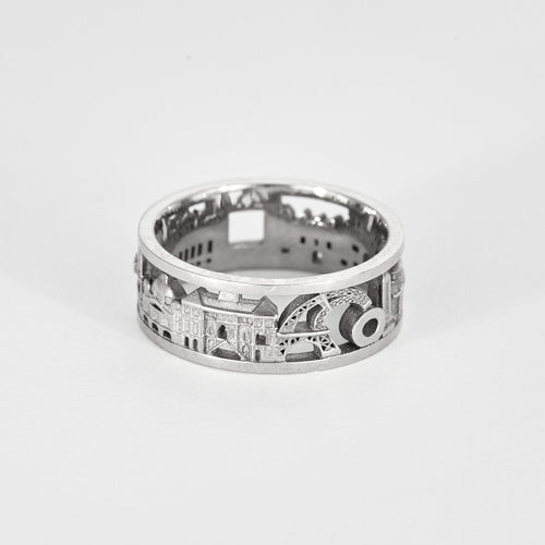 Bague 54 PHILLIPE TOURNAIRE- VOYAGE (Paris) - Anneau en or blanc 58 Facettes DV0795-4-54-3