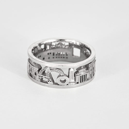 Bague 54 PHILLIPE TOURNAIRE- VOYAGE (Paris) - Anneau en or blanc 58 Facettes DV0795-4-54-3