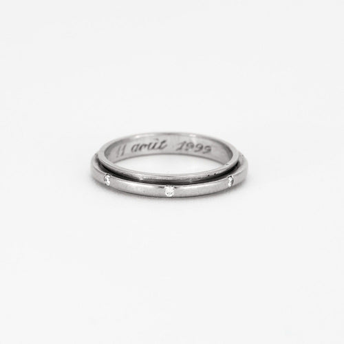 Bague 47 PIAGET - Possession - Alliance or blanc et diamants 58 Facettes DV0621-1-47-2