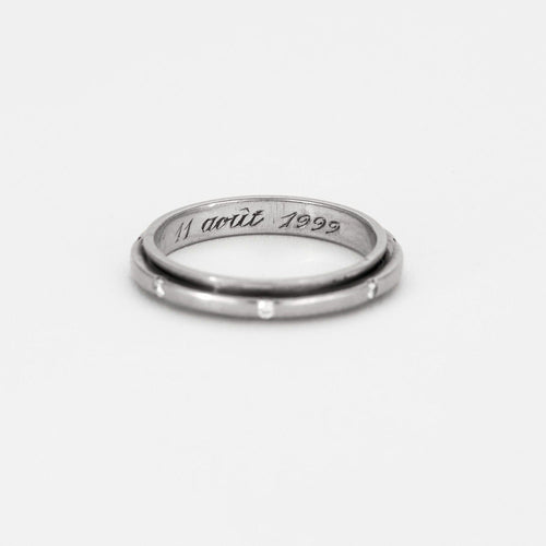 Bague 47 PIAGET - Possession - Alliance or blanc et diamants 58 Facettes DV0621-1-47-2