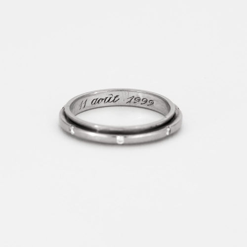 Bague 47 PIAGET - Possession - Alliance or blanc et diamants 58 Facettes DV0621-1-47-2