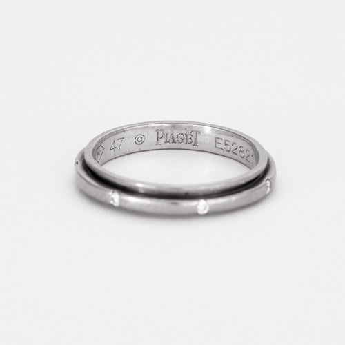 Bague 47 PIAGET - Possession - Alliance or blanc et diamants 58 Facettes DV0621-1-47-2