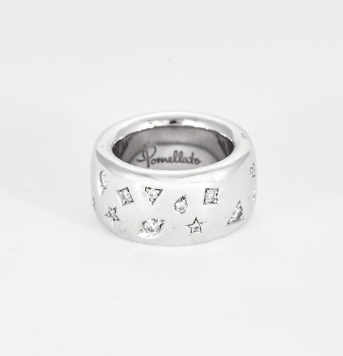 Bague 54 POMELLATO - Iconica Large - Bague en or blanc et diamants 58 Facettes DV8847-1-54-3