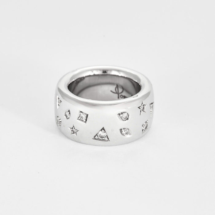 Bague 54 POMELLATO - Iconica Large - Bague en or blanc et diamants 58 Facettes DV8847-1-54-3