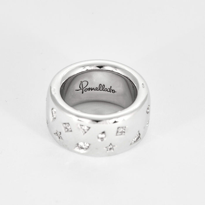 Bague 54 POMELLATO - Iconica Large - Bague en or blanc et diamants 58 Facettes DV8847-1-54-3