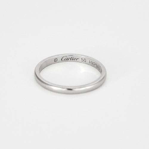 Bague 50 CARTIER - Alliance 1895 - Alliance en platine 58 Facettes DV8926-1-50-23