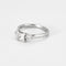 Bague 48 Bague en or blanc, diamant princesse et diamants poires 58 Facettes DV7726-1-48-2