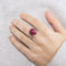 Bague 55 Bague or blanc, rubis cabochon et diamants 58 Facettes DV0671-18-DV0882-1