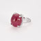 Bague 55 Bague or blanc, rubis cabochon et diamants 58 Facettes DV0671-18-DV0882-1