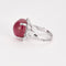 Bague 55 Bague or blanc, rubis cabochon et diamants 58 Facettes DV0671-18-DV0882-1