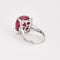 Bague 55 Bague or blanc, rubis cabochon et diamants 58 Facettes DV0671-18-DV0882-1