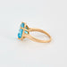 Bague 57 Bague en or rose et topaze bleue 58 Facettes DV0473-7-57-3