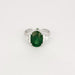 Bague 53 Bague or blanc, grenat tsavorite et diamants 58 Facettes DV0671-22-53-2