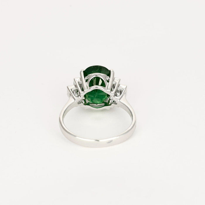 Bague 53 Bague or blanc, grenat tsavorite et diamants 58 Facettes DV0671-22-53-2