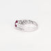 Bague 53 Bague or gris, saphir rose et diamant 58 Facettes DV6618-1-53-2