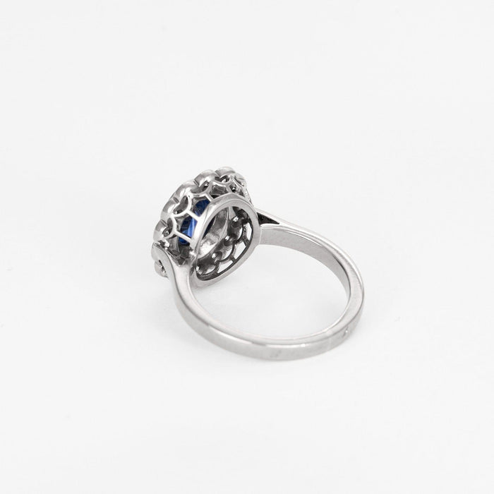 Bague 50 Bague Marguerite en or gris, saphir et diamants 58 Facettes DV0803-50-2