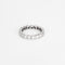 Bague 49 Alliance tour complet en or gris et diamants en sertis hexagonaux 58 Facettes DV0528-5-49-2