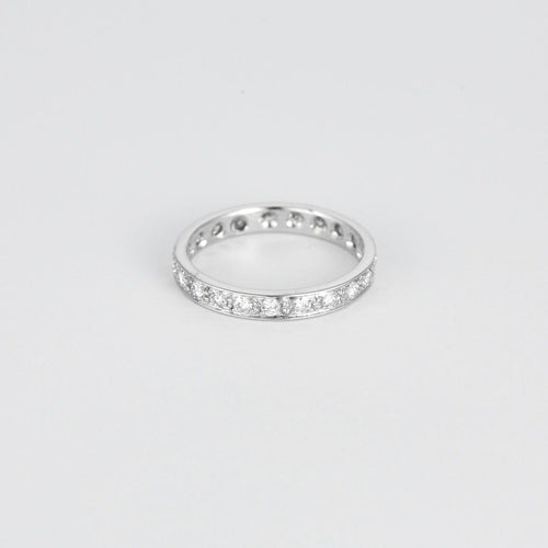 Bague 51 Alliance en or gris et Diamants 58 Facettes DV8395-1-51-6