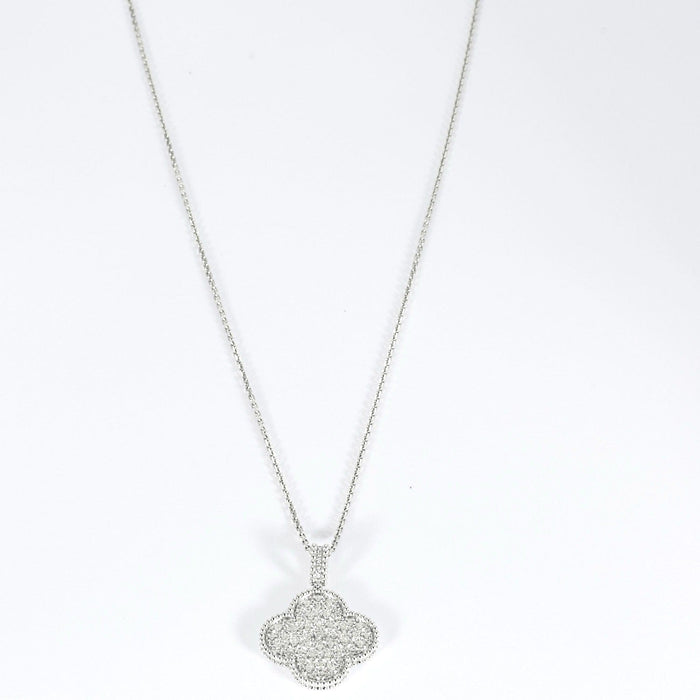 Collier VAN CLEEF & ARPELS - Magic Alhambra - Sautoir or blanc et diamants 58 Facettes DV0830-10