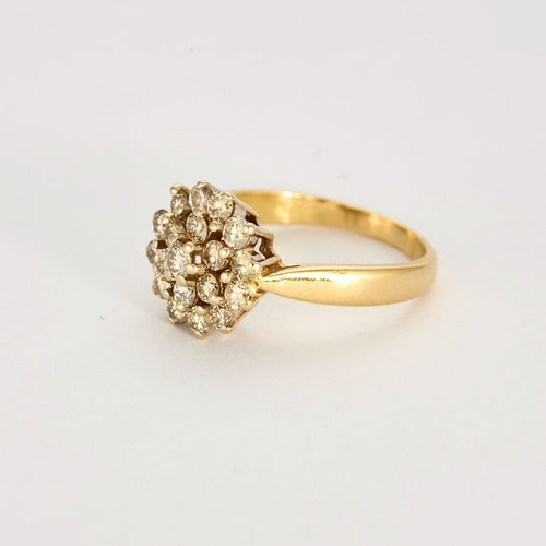Bague 51 Bague Fleur en or deux tons et diamants 58 Facettes DV0800-2-51-2