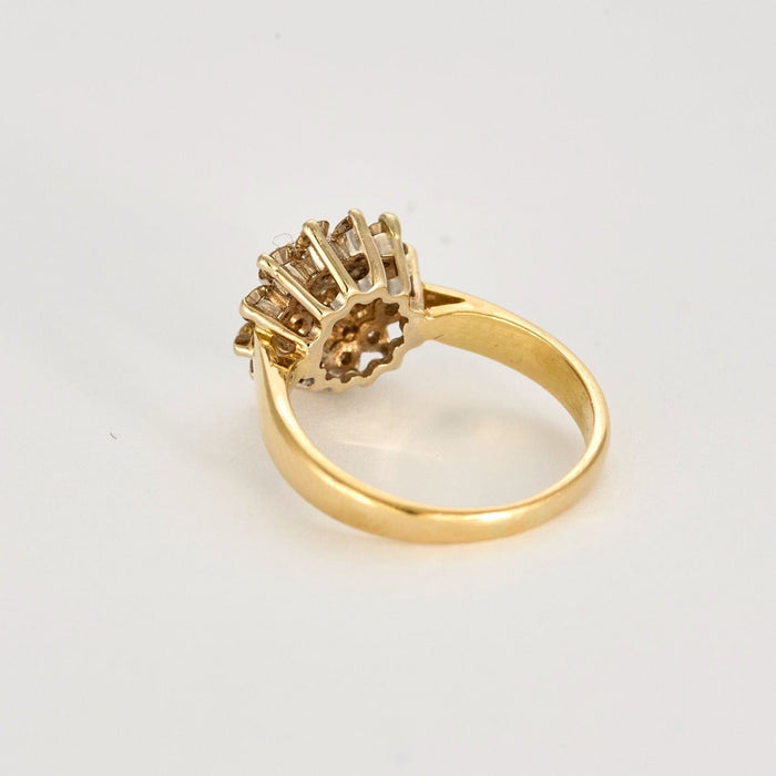 Bague Fleur en or deux tons et diamants