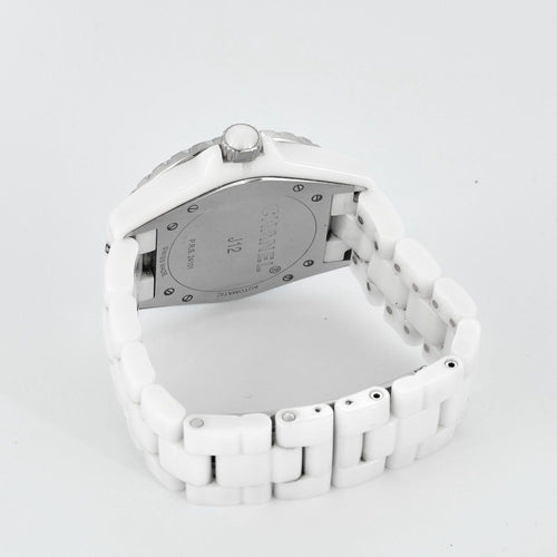 Montre CHANEL-J12- Montre en céramique blanche et diamants 58 Facettes DV1537-1