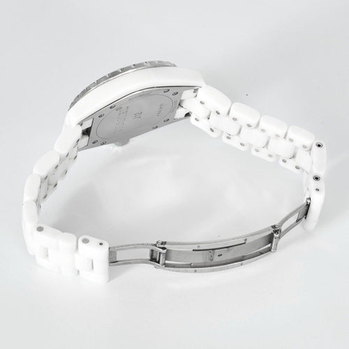 Montre CHANEL-J12- Montre en céramique blanche et diamants 58 Facettes DV1537-1