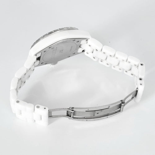 Montre CHANEL-J12- Montre en céramique blanche et diamants 58 Facettes DV1537-1