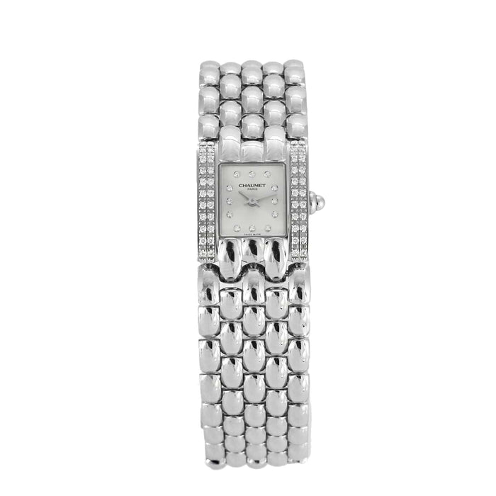 CHAUMET-KHESIS- Montre de dame acier et diamants