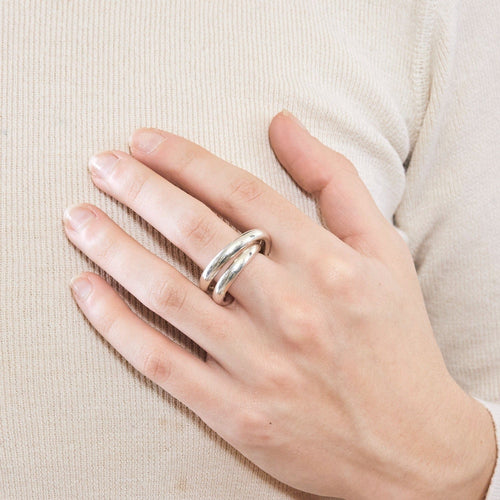 Bague 58 HERMÈS -Vertige - Bague en argent 58 Facettes DV9986-1-58-2