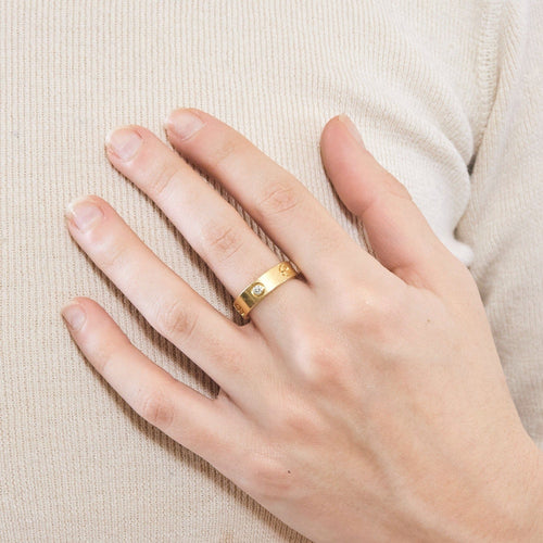 Bague 53 CARTIER - Love - Alliance or jaune et diamants 58 Facettes DV9999-1-53-2