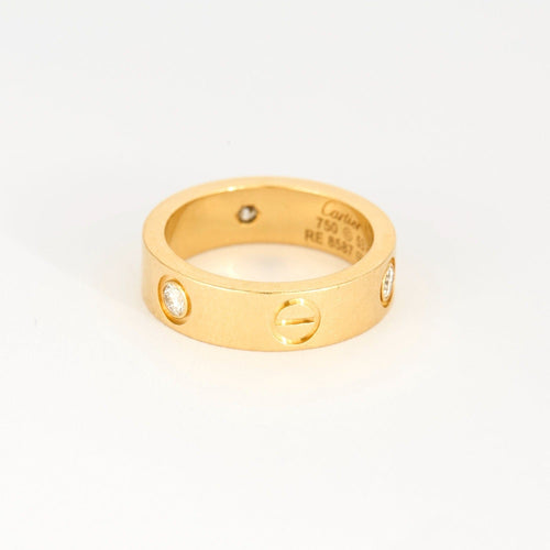Bague 53 CARTIER - Love - Alliance or jaune et diamants 58 Facettes DV9999-1-53-2